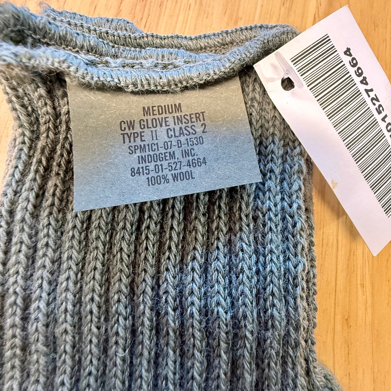 US Army Cold Weather Wool Glove Liners - 100% Wool Insert - New