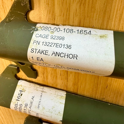 Heavy-Duty Military Grade 12" Aluminum Tent Stakes - 6 Pack (Green)