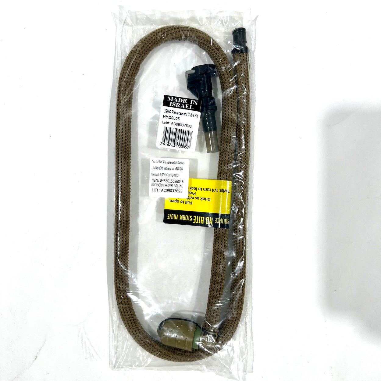 Source Military Hydration Replacement Hose with No-Bite Valve - UV Protection QMT
