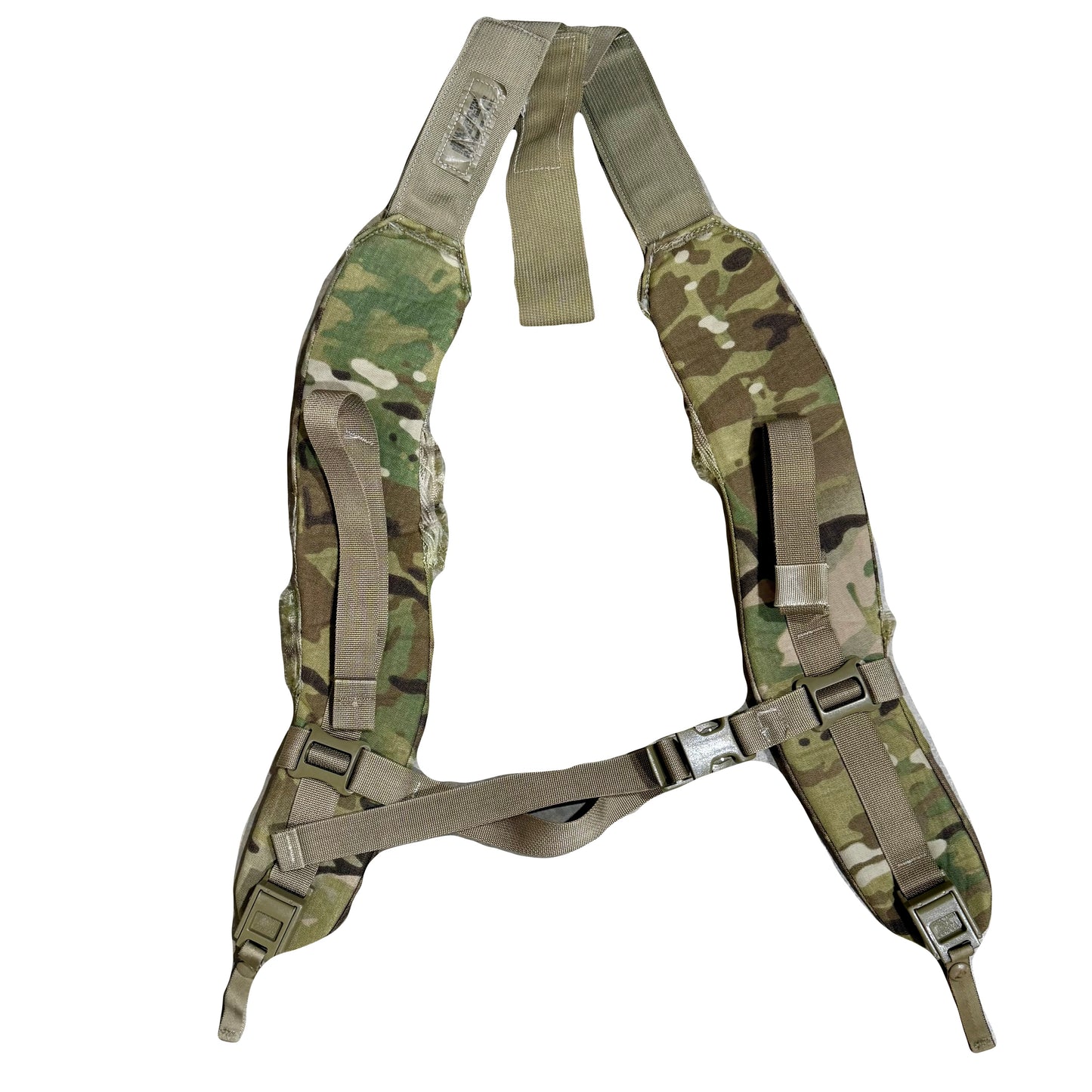 US Military Rucksack Shoulder Straps - Medium OCP Multicam Harness System - Damaged