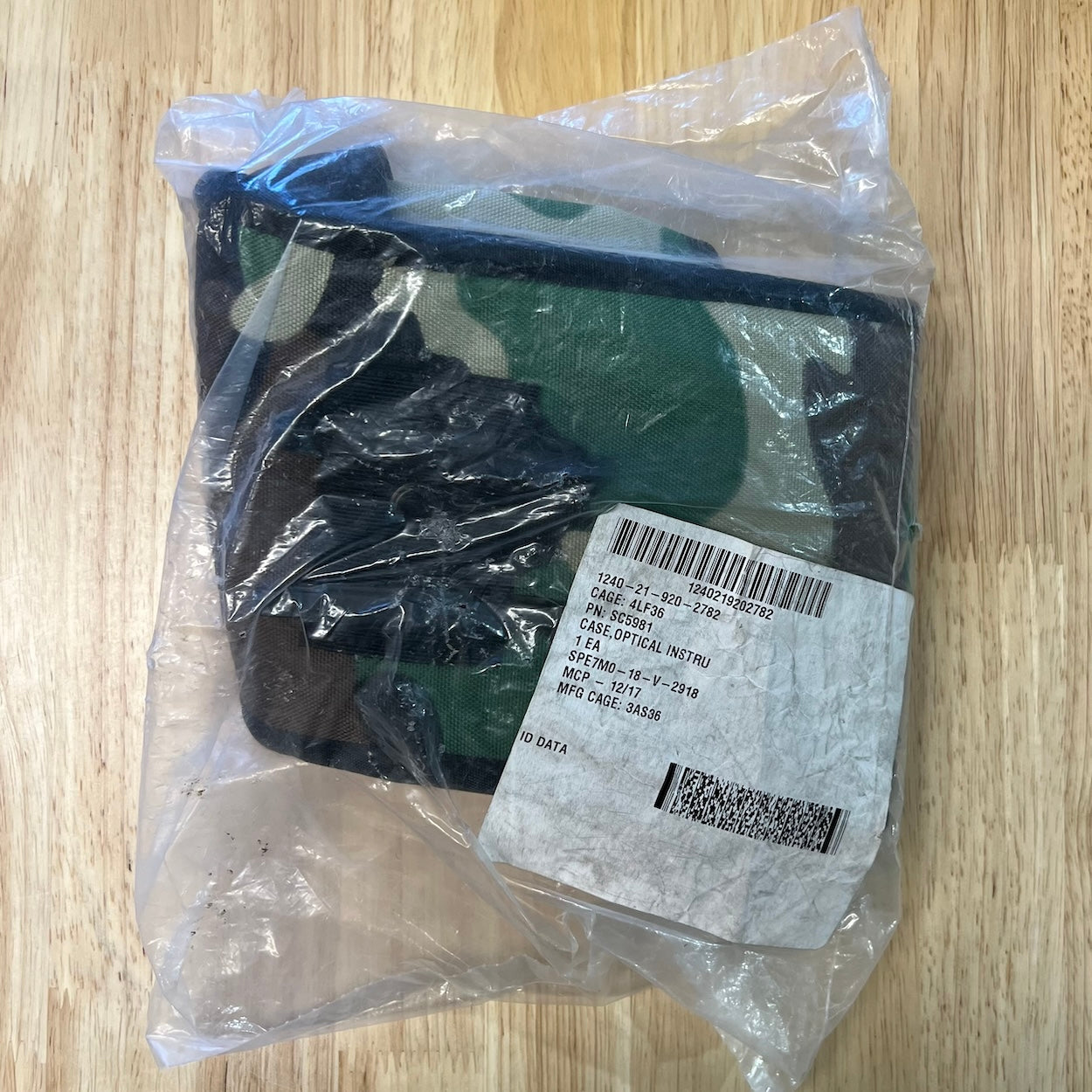 US Military Woodland Camo Padded Optical Sight Case - ELCAN M145 Pouch