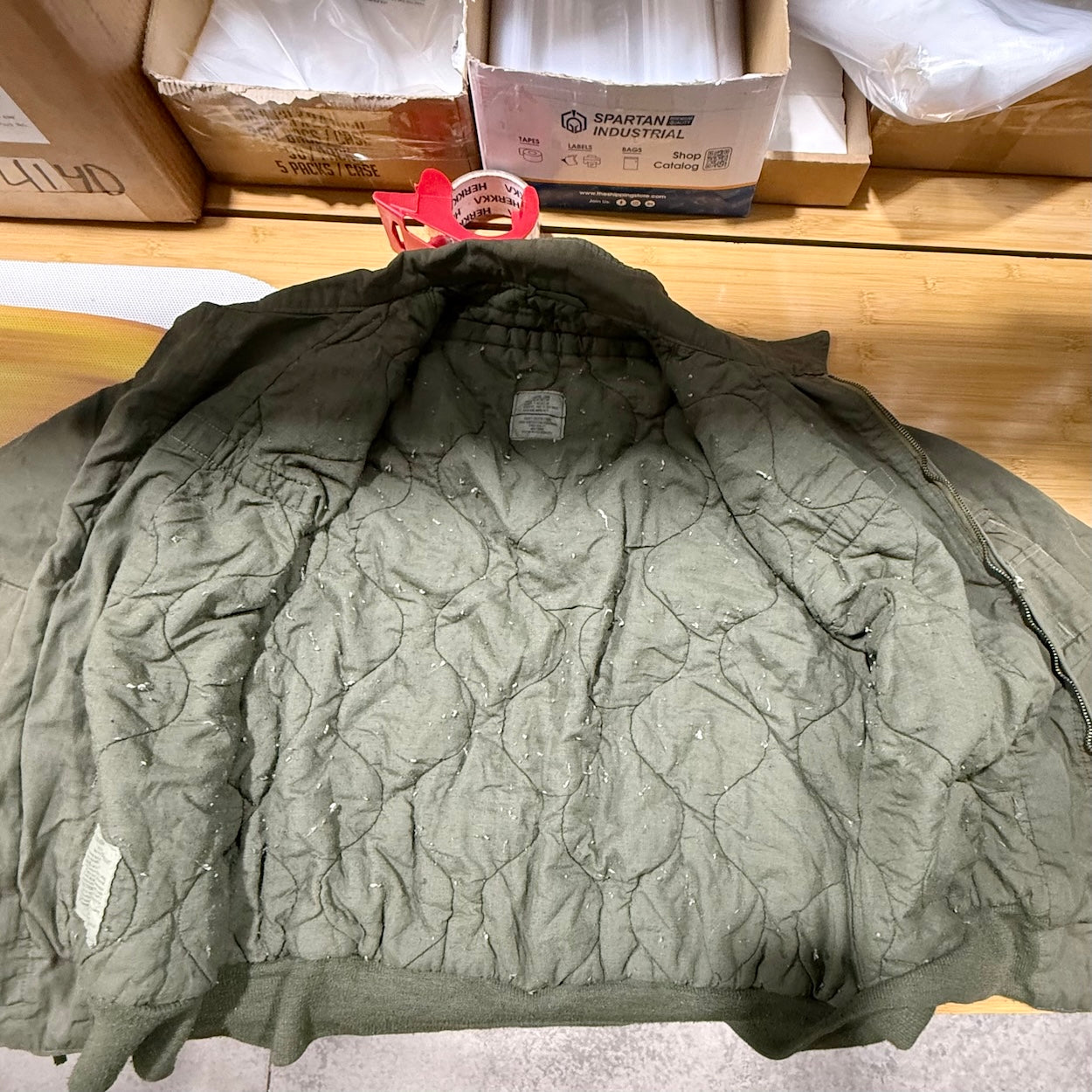 Fire Resistant Military Tanker Jacket - US Army Green XL