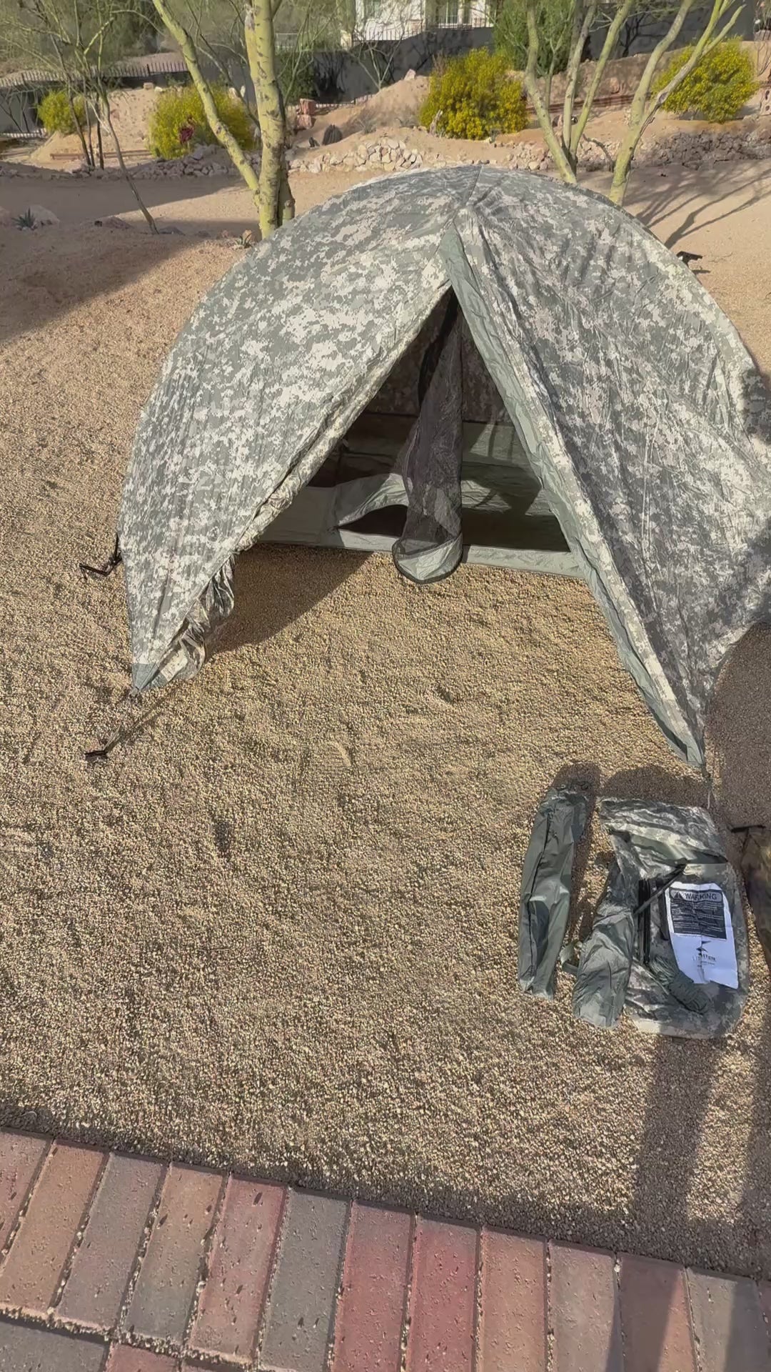 LiteFighter Tent US Army ACU Camouflage Combat One Person Tent