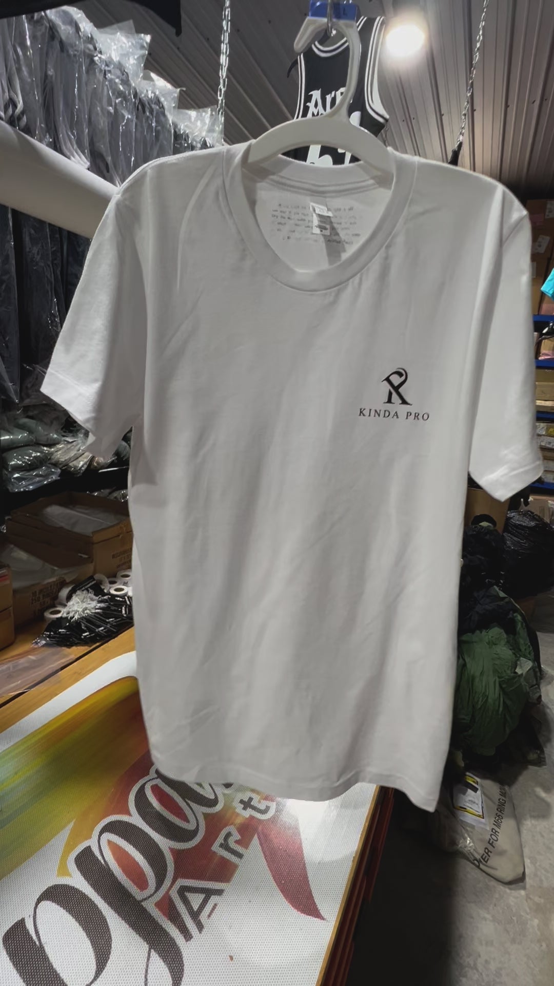 Kinda Pro Logo Tee - White Cotton T-Shirt (4.8 oz)