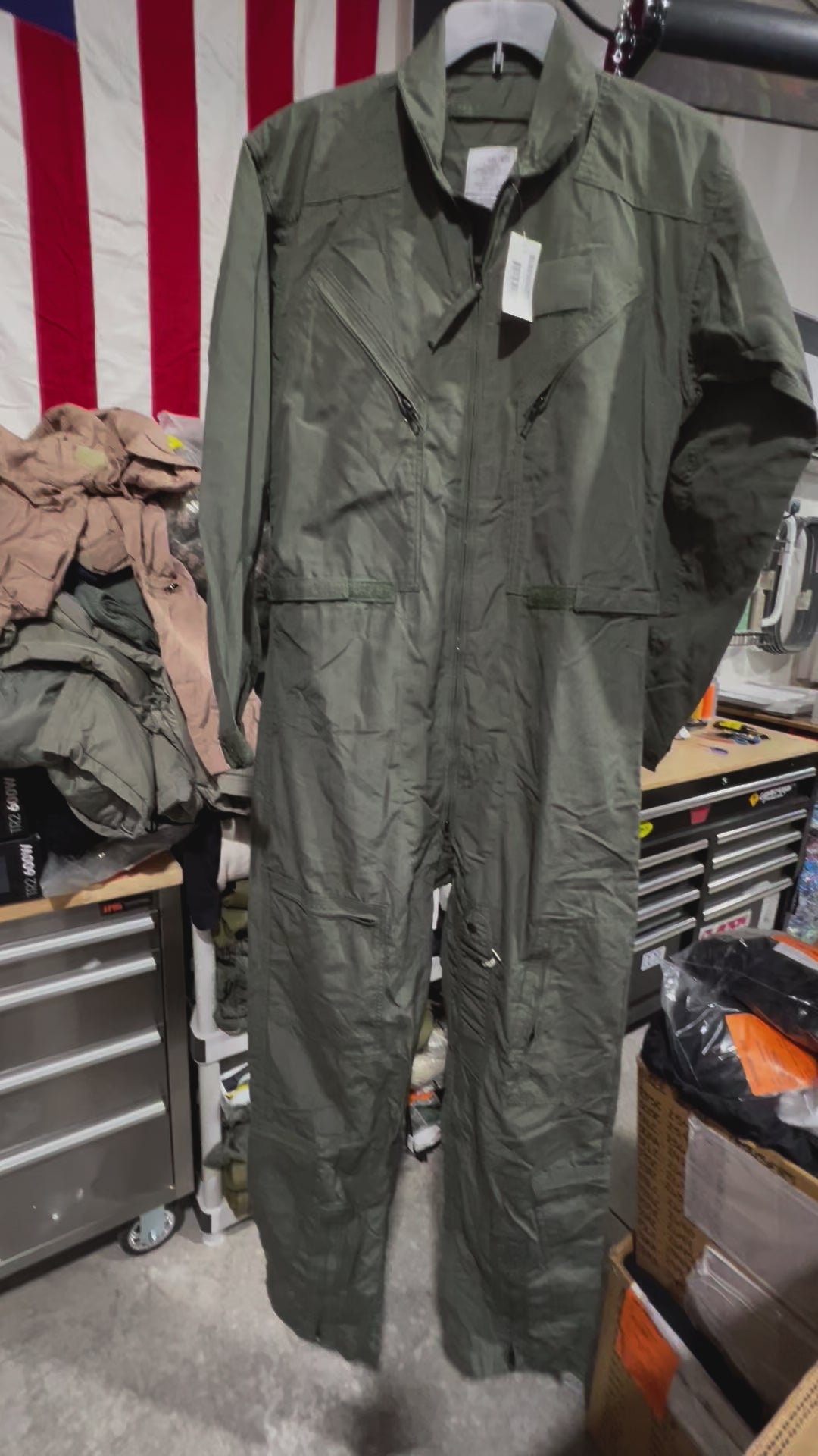 US Military Coveralls GI Flyers Green Size 42L New