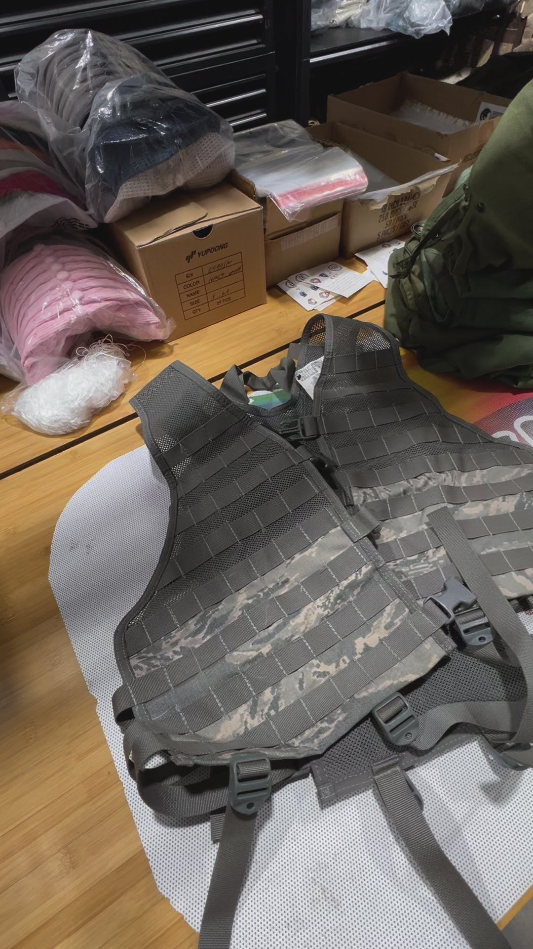 Tiger Stripe MOLLE Tactical Vest - Military Fighting Load Carrier