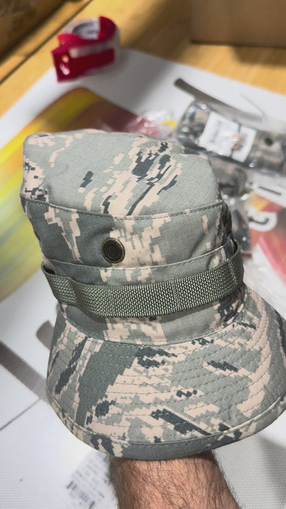US Military Sun - Hot Weather - Type IL Military Camo Boonie Hat W/Strap