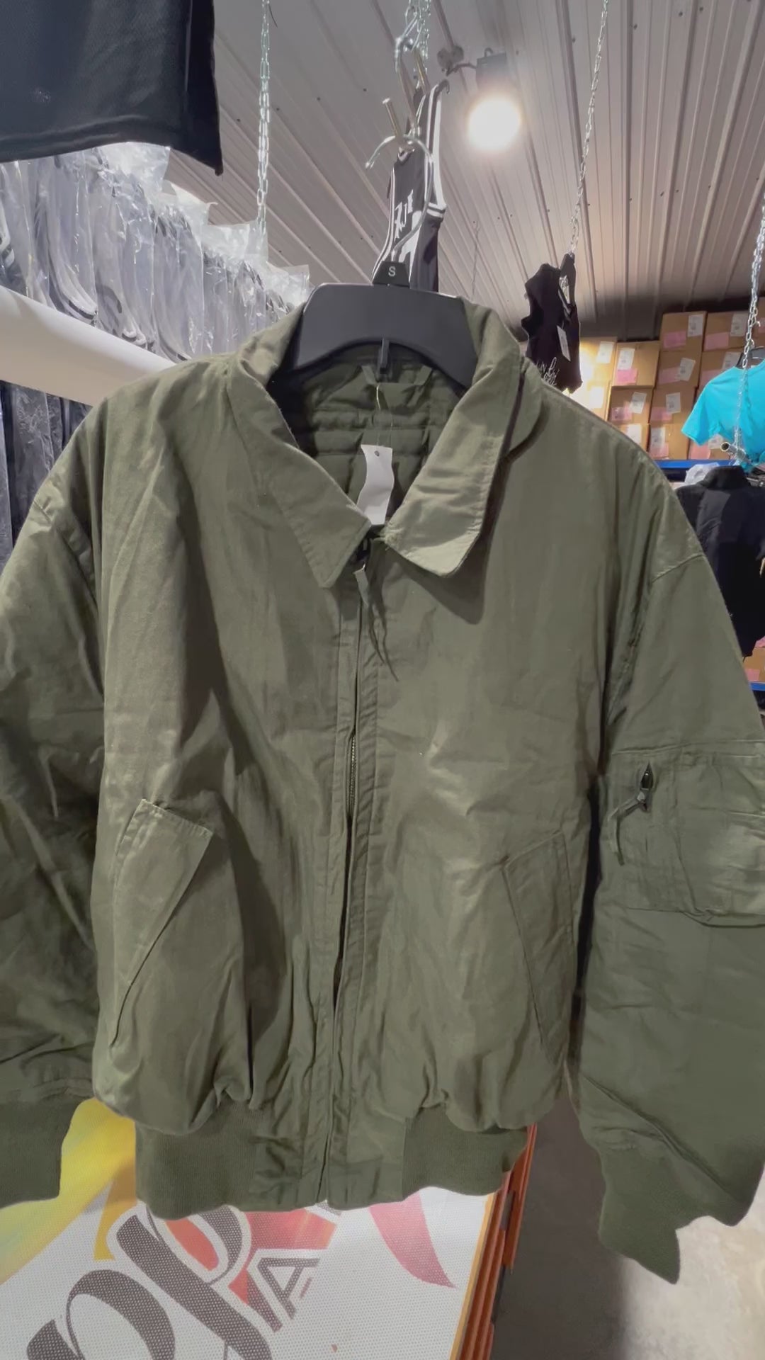 US Military Flyers Coat Cold Weather Jacket Green CWU-45/P Aramid Large New