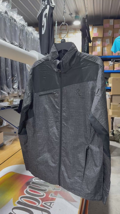 Kinda Pro Men's Black Carbon Windbreaker Jacket  Available up to 3XL