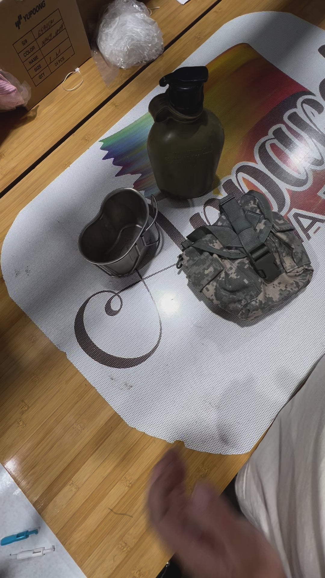 Complete Military Canteen Set - Cup, Canteen & ACU MOLLE Pouch Kit