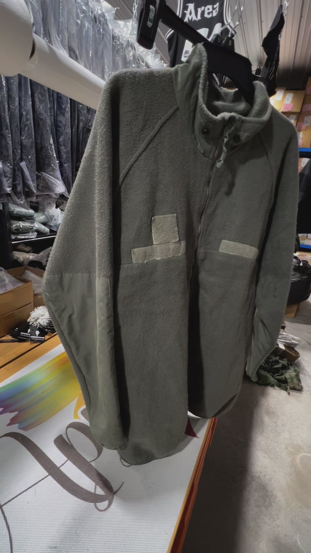 Vintage US GI Military Fleece Flame Resistant Zipped PolarTec Large Regular