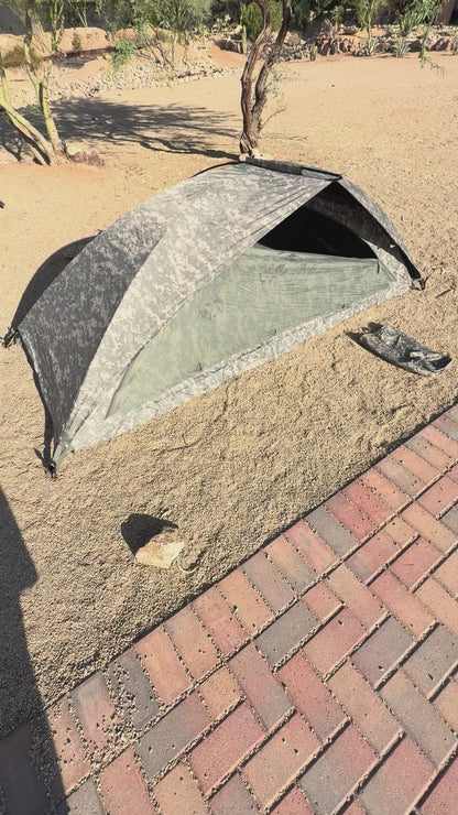 US Military Combat Shelter System - One Person ACU Digital Tent Made in USA -12