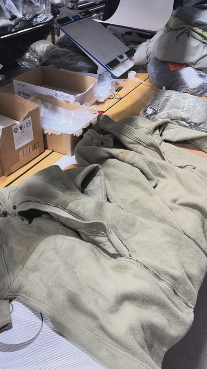 Military Grade Flame Resistant Fleece Jacket Tactical Outerwear in Tan-XS