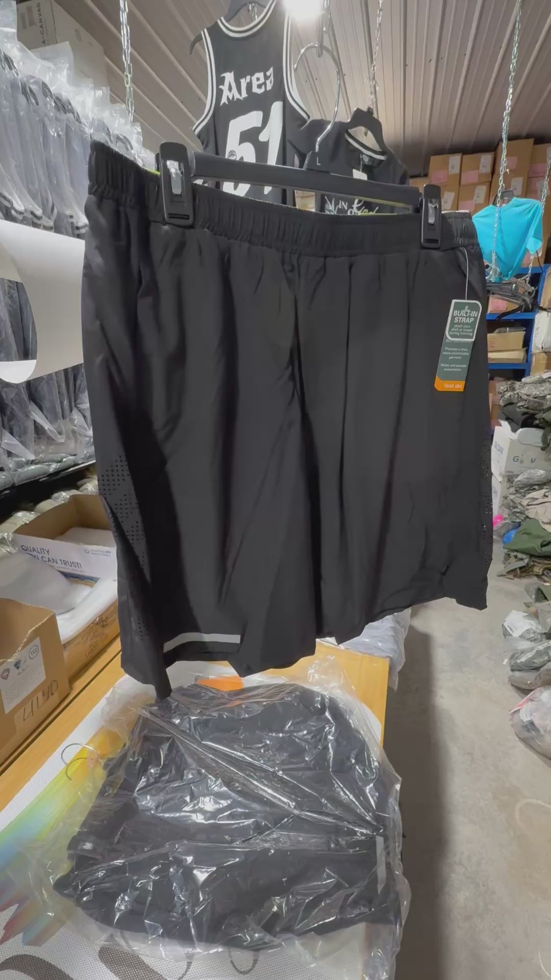 Men's Black Performance Sport Shorts - 2-Pack