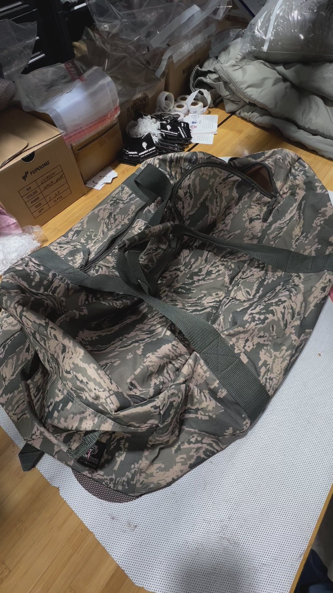 Digital Tiger Stripe Military Backpack - Air Force Duffle Bag