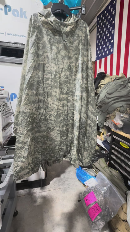 US Military Rain Poncho - ACU - Waterproof Tactical Field Gear