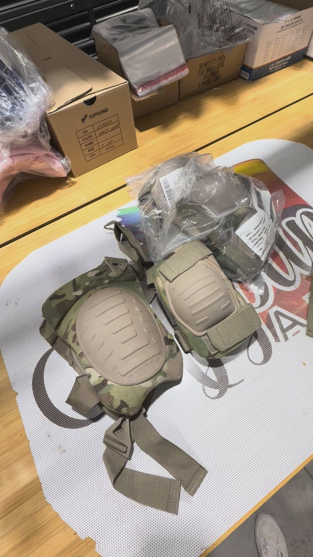 US Military OCP Elbow & Knee Pad Set - Multicam McGuire Nicholas Tactical Protection