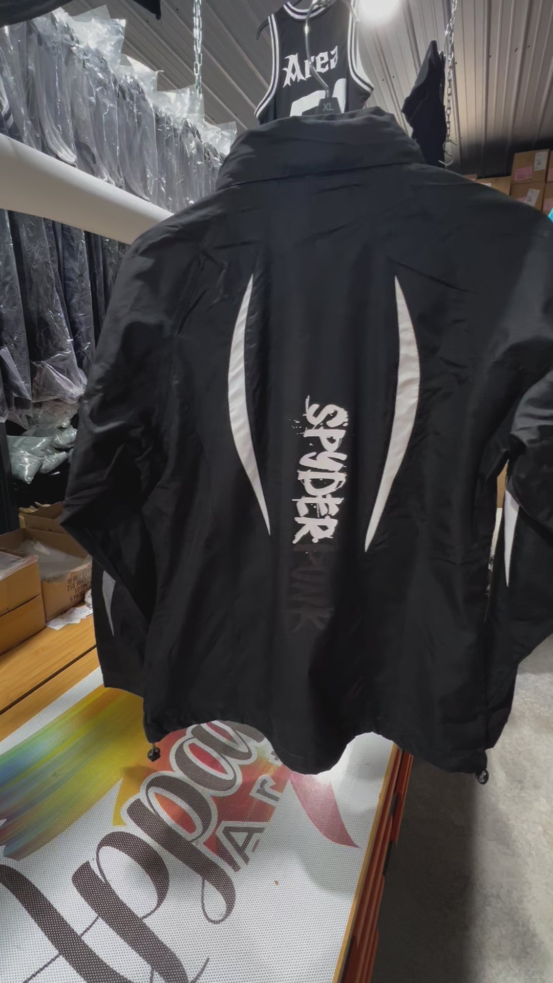 Women's Mesh-Lined Windbreaker Jacket with Roll-Away Hood & Pockets by Spyderpunk