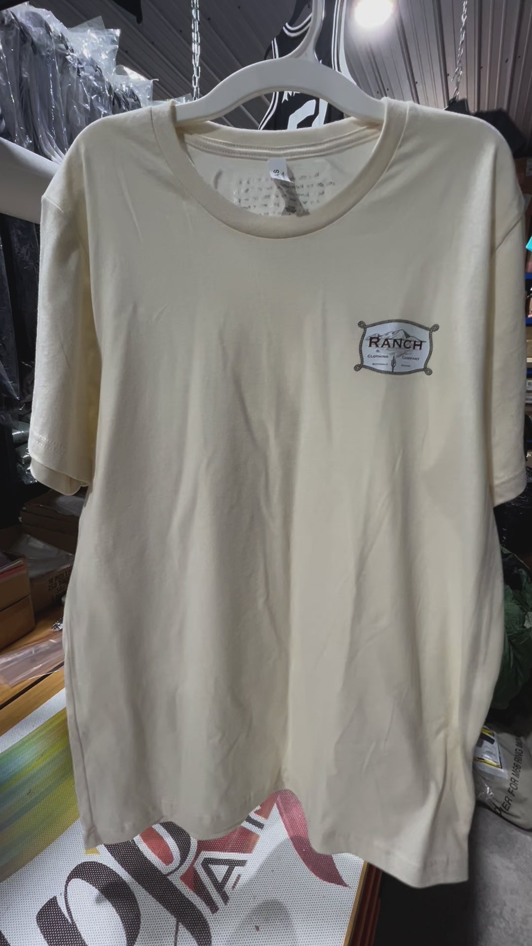Ranch Clothing Company Logo Tee - Premium Beige Unisex T-Shirt