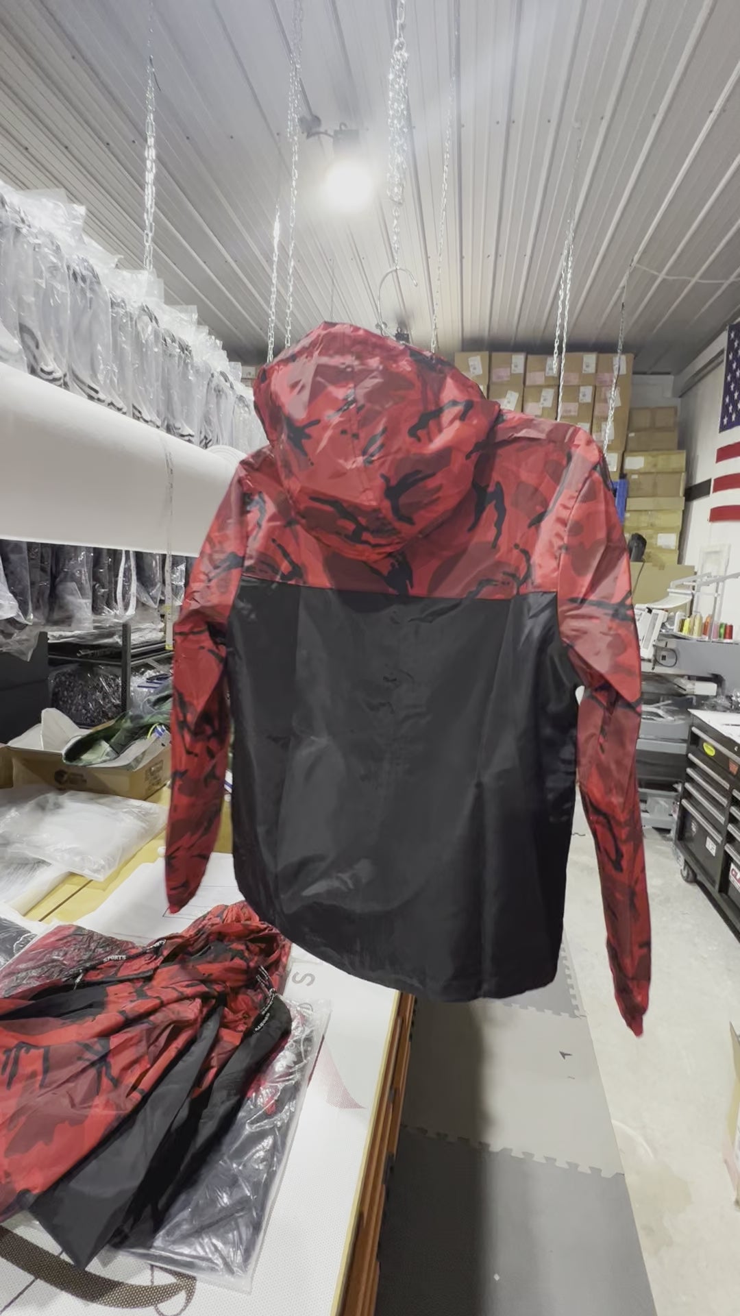 Youth Camouflage Hooded Windbreaker Jacket with Zip Pockets - 3 Colors Available