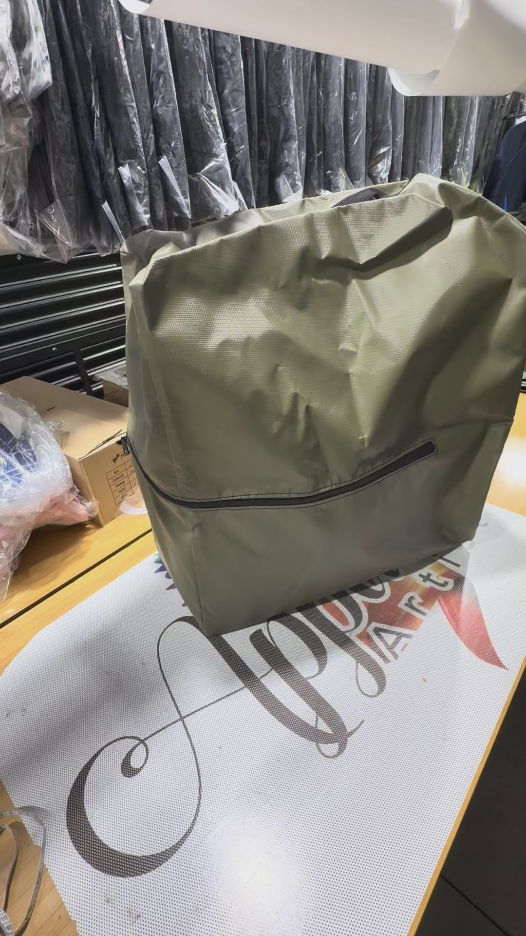 Heavy-Duty Canvas Bag - Military Spec Waterproof Storage 22"x20"x12" with Zipper - New