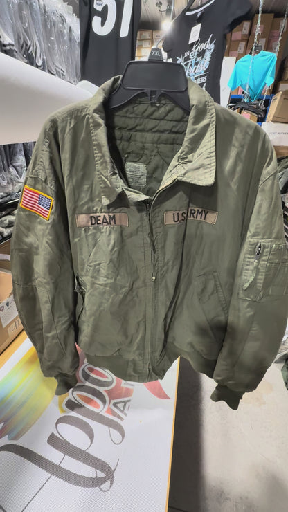 Fire Resistant Military Tanker Jacket - US Army Green XL