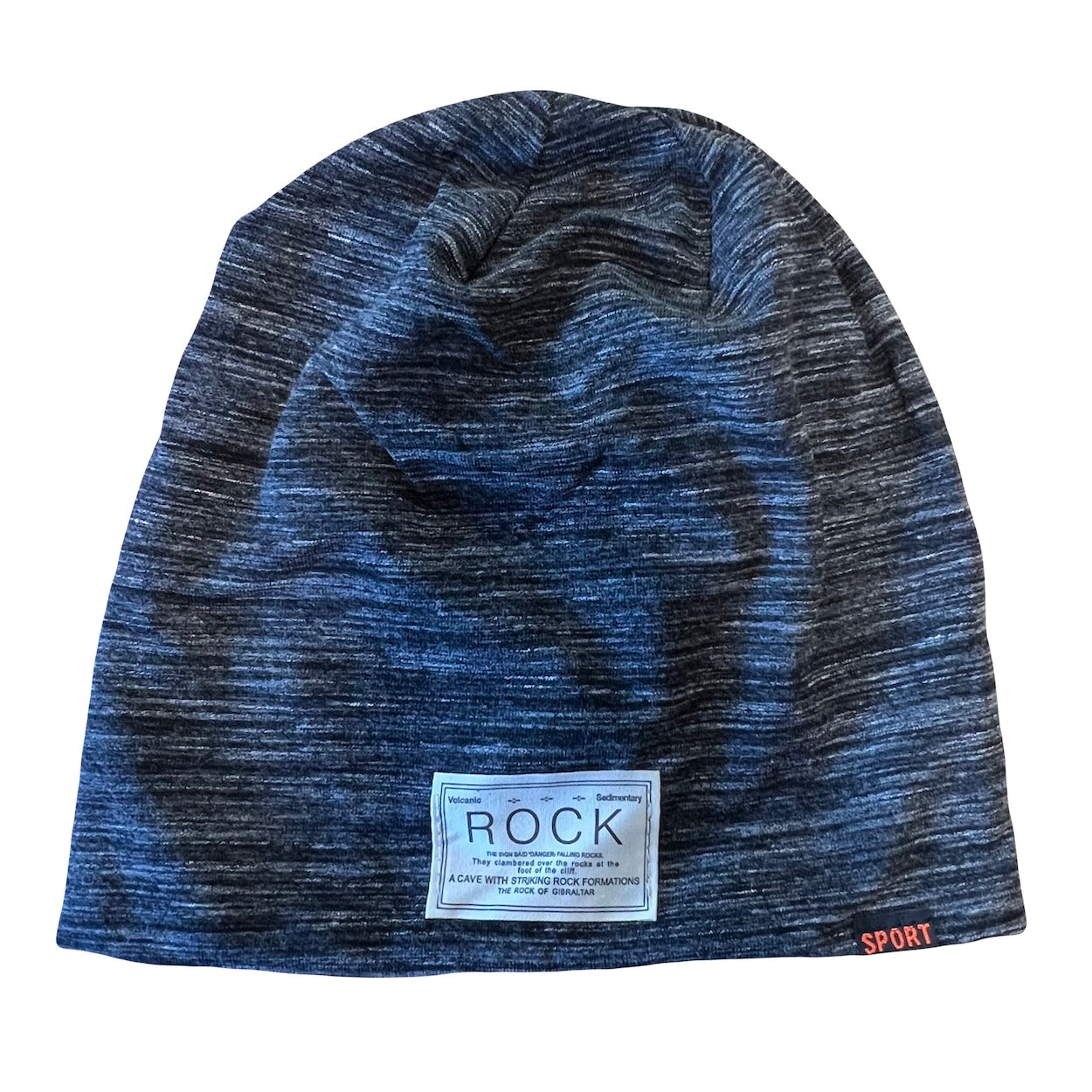 Sport Slouch Knit Beanie with Rock Label Patch - 3 Colors Available