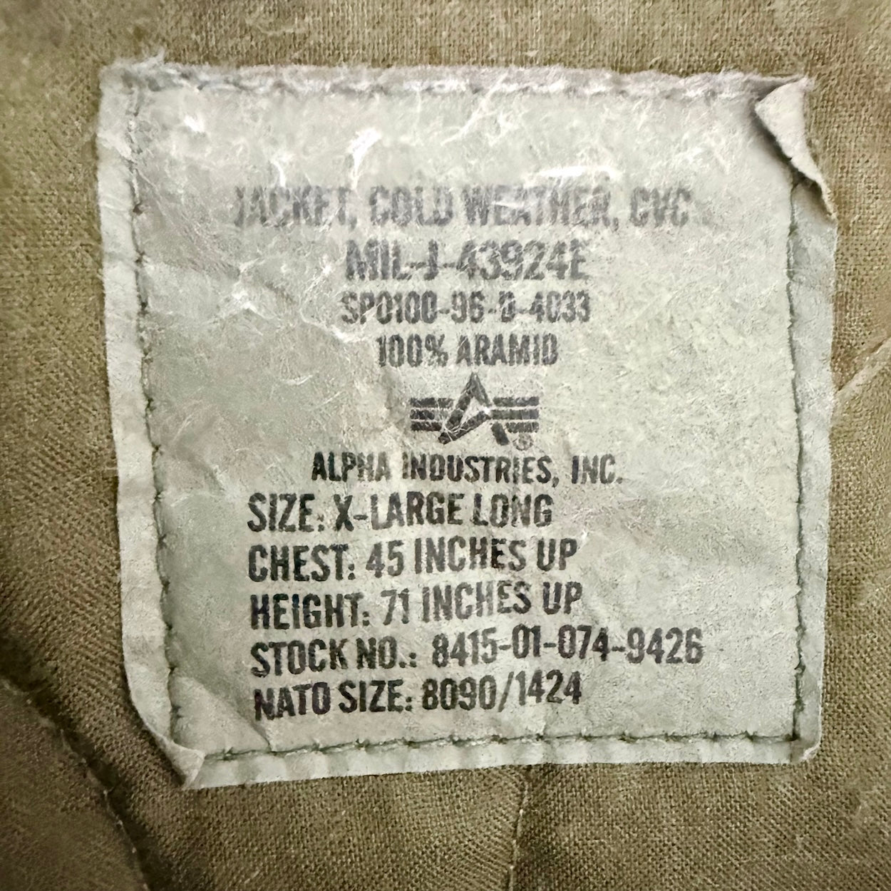 Vintage US Army CVC Combat Vehicle Crewman Jacket XL-Long