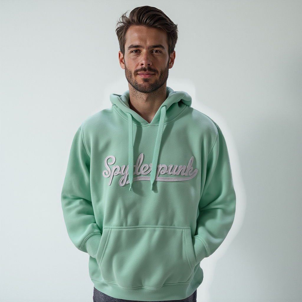 Spyderpunk Custom Sports Hoodie - Premium Mint Green Streetwear