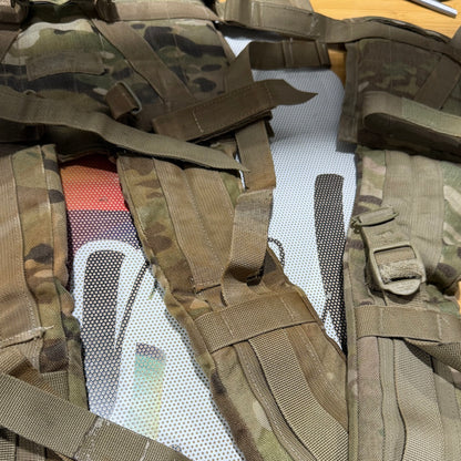 US Military MOLLE Enhanced Frame Shoulder Straps - OCP Camo - Large Rucksack Damaged