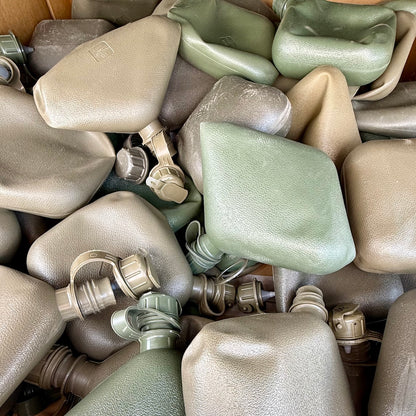 US Military 2-Quart Collapsible Water Canteen - Lightweight Field Hydration with M1 Cap