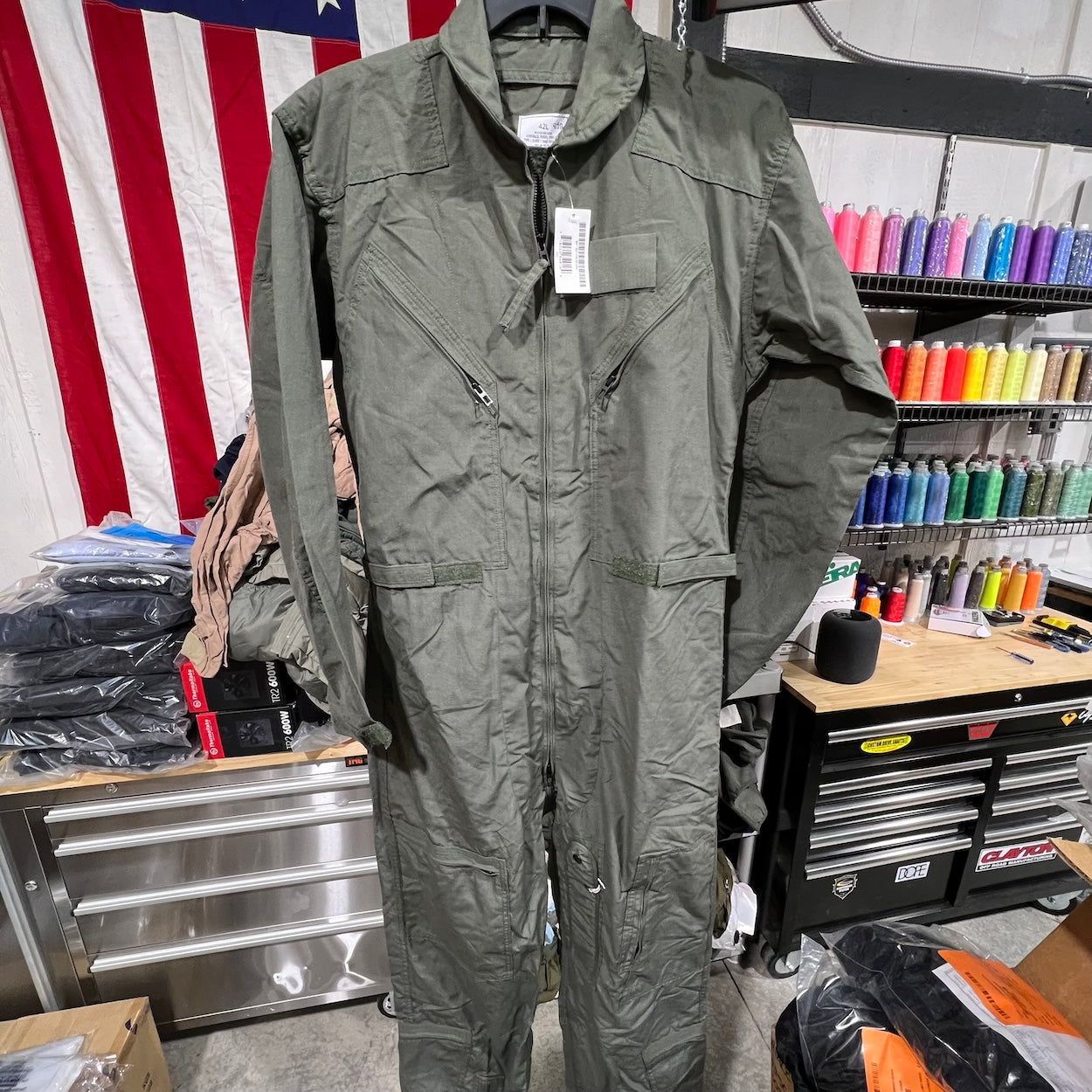 US Military Coveralls GI Flyers Green Size 42L New