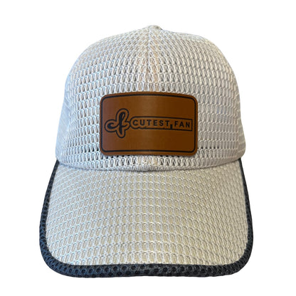 Cutest Fan Mesh Leather Patch Hat