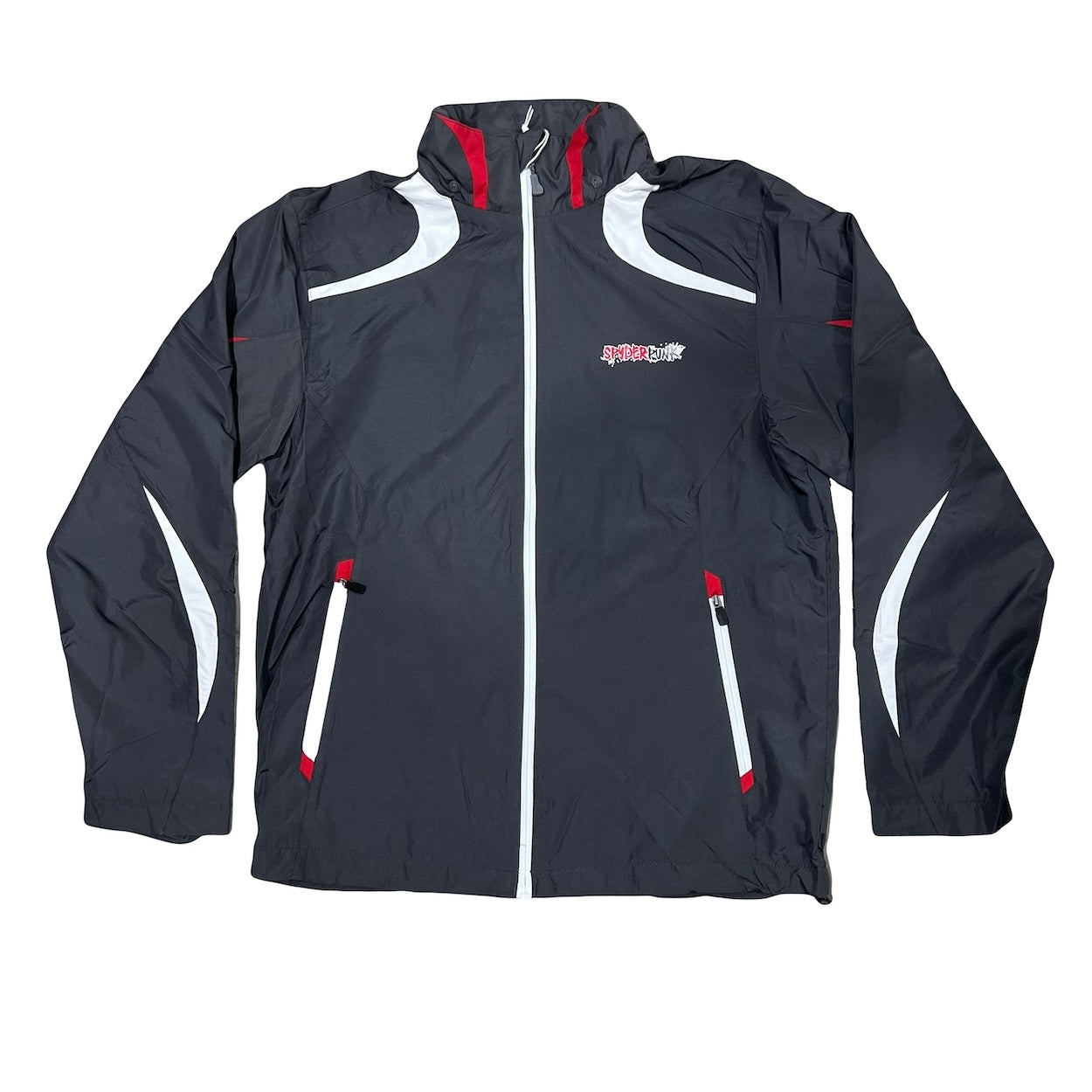 Spyderpunk Men's Windbreaker - Mesh Lined with Roll-Away Hood