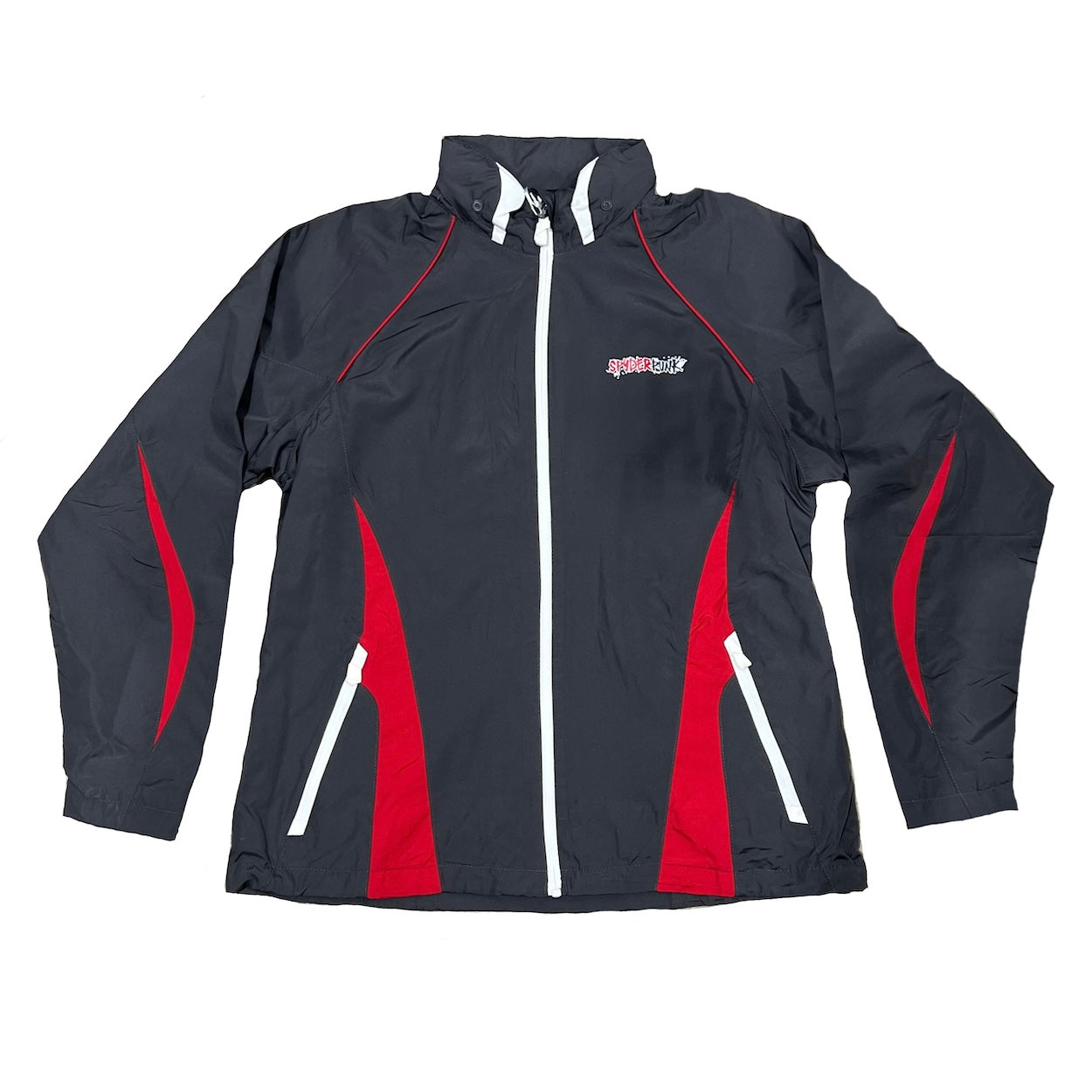 Women's Windbreaker Jacket Roll Hood Mesh Lined Spyderpunk Sports