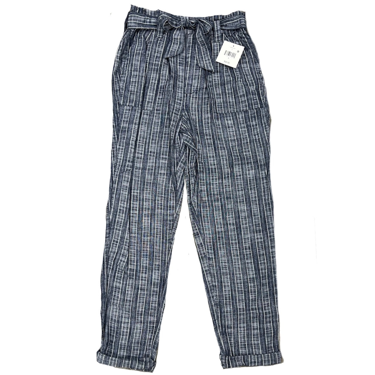Women's Blue Cuffed Trousers with Elastic Waistband by Falls Creek