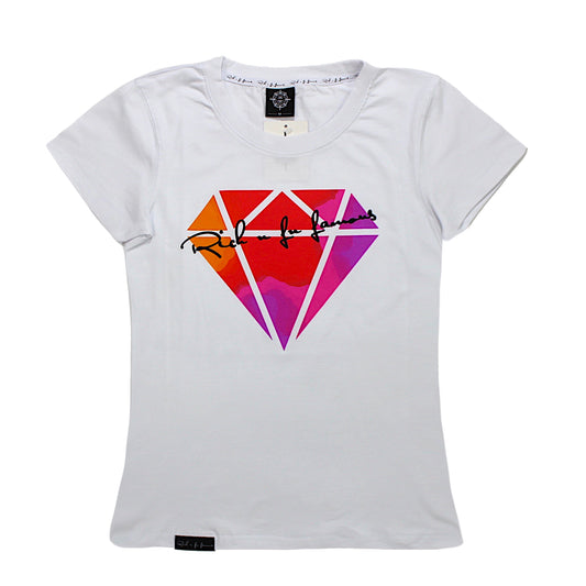 Women's T Shirt Custom Pink Diamond Art