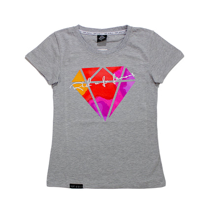 Women's T Shirt Custom Pink Diamond Art