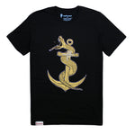 Shop Black With Golden Anchor Tee