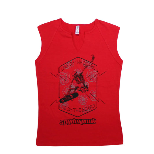Women's T Shirt Sleeveless Live By The Board Tee