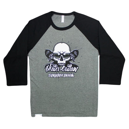 B Ball Shirt Skater Outlaw In Gray N Black