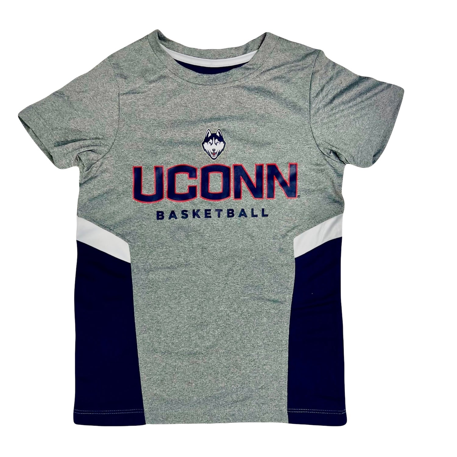 Youth UConn Huskies Basketball T-Shirt - Gray & Blue