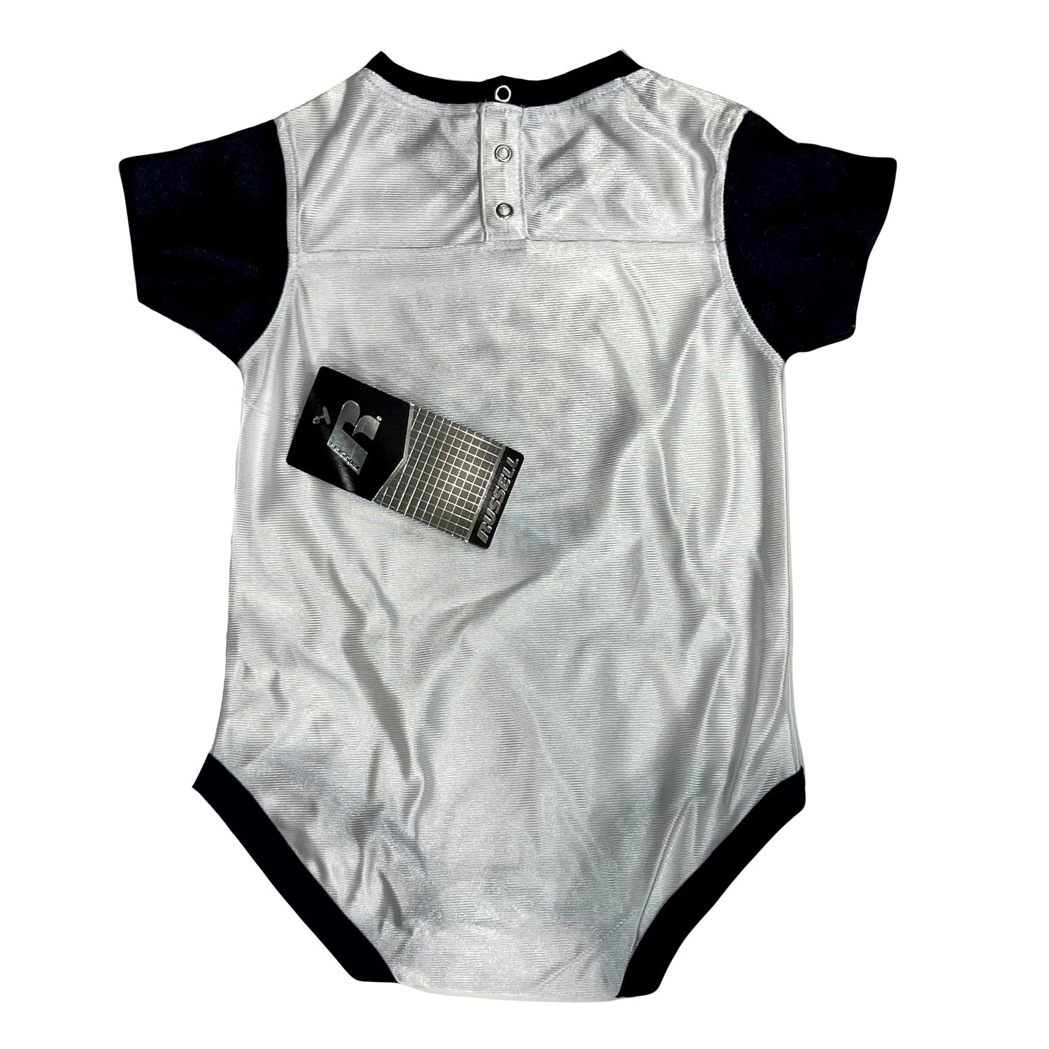 UConn Huskies Infant White Football Sleeper by Russell Sports - Sizes 12M-24M