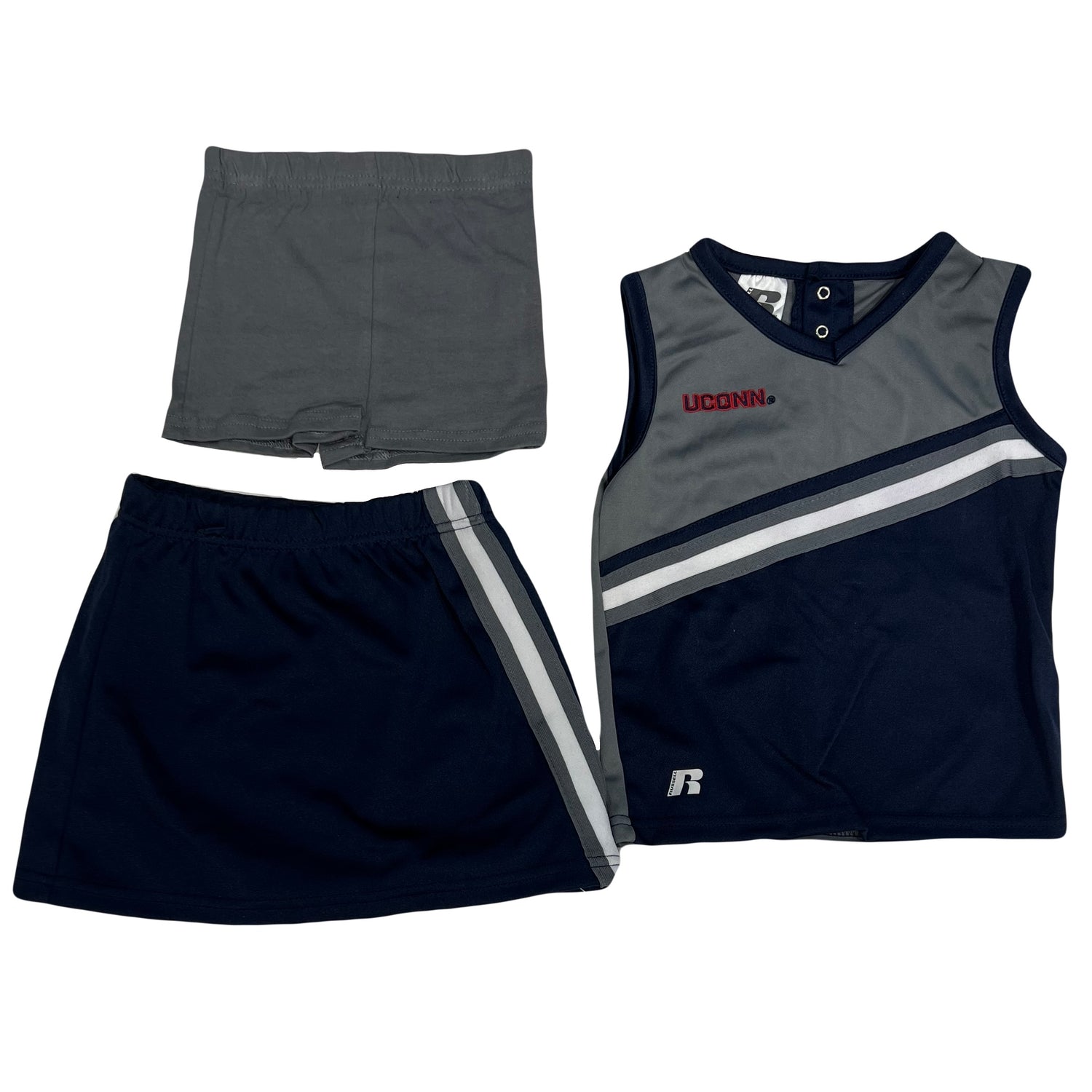 UConn Huskies Toddler Girls Blue 3-Piece Sports Set by Russell Sports