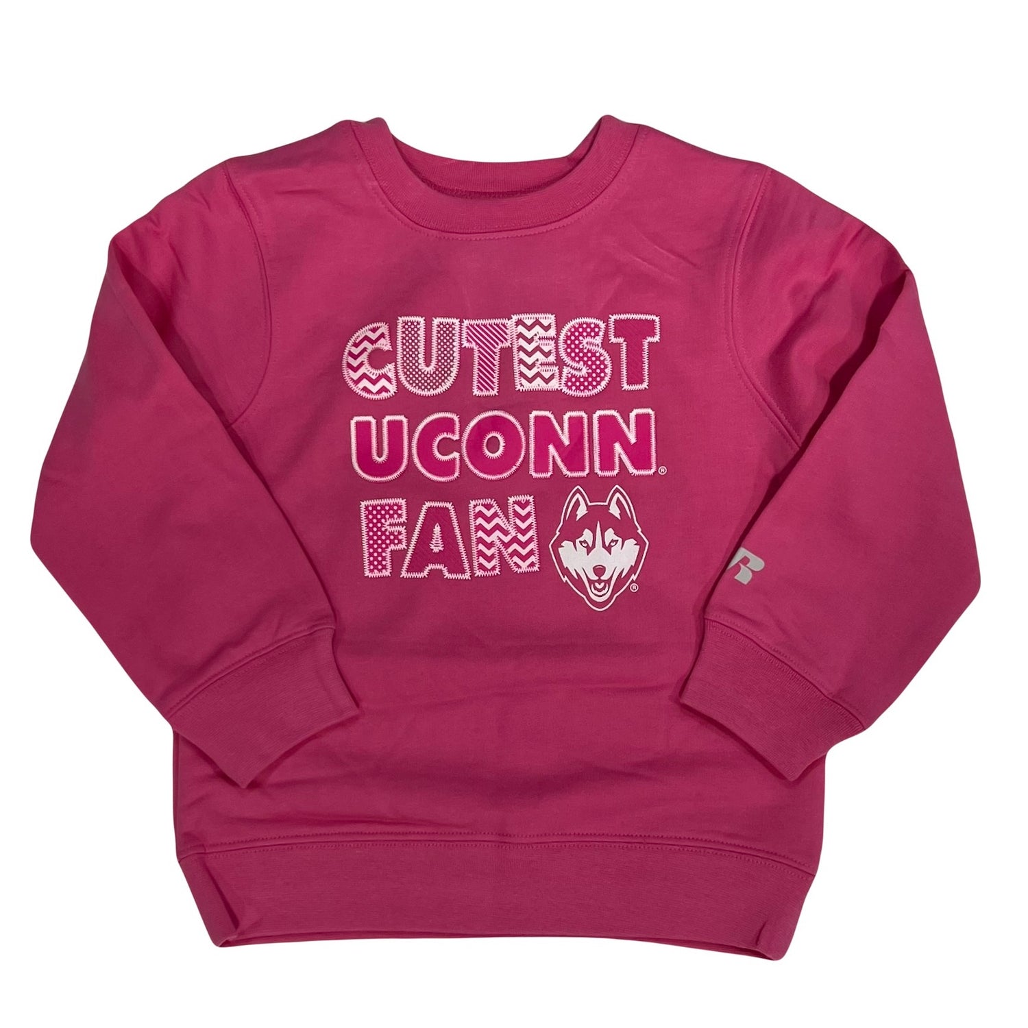 UConn Huskies Toddler 'Cutest Fan' Pink Fleece Sweatshirt