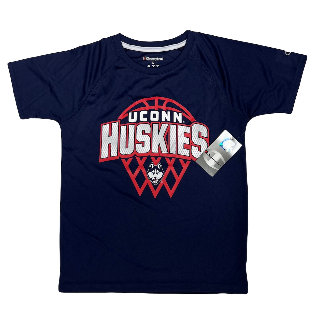 UConn Huskies Youth Blue Polyester T-Shirt by Champion
