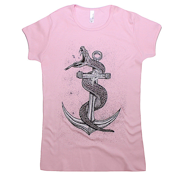 Women's Snake & Anchor Tee - Spyderpunk Graphic T-Shirt